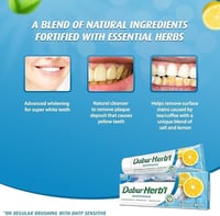 دابور هيربل | معجون اسنان | عشبي مبيض + فرشاة اسنا...