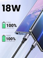 يوجرين | سلك شاحن تايب سي سريع ضد القطع | اسود UGR...