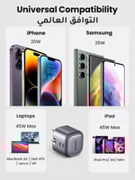 يوجرين | قابس شاحن | شاحن جداري | 2 منافذ | فائق ا...