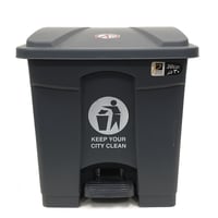 بلاستيكنا | درام نفايات بدعسة | رصاصي | 30 لتر | ر...