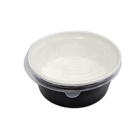 حزمة المستقبل | علب رز ورقية دائري | اسود | مع غطا...