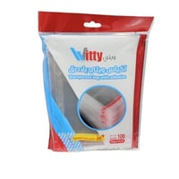 ويتي | اكياس شفاف بلاصق | مقاس 16*13 سم | 100 حبة...