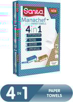 نابكو سانيتا | مناشف ورقية 4 في 1 | 80 منديل | 3 ب...