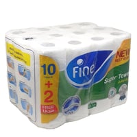 فاين | حزمة رول مناديل مطبخ مزدوج | معقمة | 4 شدات...