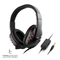 سماعة العاب راس سلكية مع ميكروفون اضواء ملونة اسود...