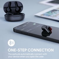 اوكي | سماعة اذن بلوتوث جودة عالية مع علبة اسود AU...