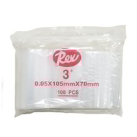 ريكس | كرتون أكياس بسحاب | شفاف | رقم 3 | 7x10.5 س...