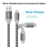 فاسجير | سلك شاحن تايب سي | سريع مغطى بالنايلون ال...