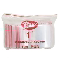 ريكس ا كرتون أكياس بسحاب | شفاف | رقم 1 | 5x7 سم |...