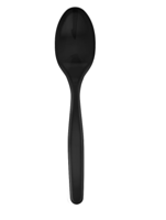 اساس | ملاعق بلاستيك | اسود | كبير | 50 حبة | كرتو...