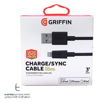 جريفن | سلك شاحن ايفون اسود / ابيض 1 متر GRIFFIN |...