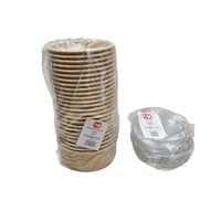 اوكي | زبدية علب ورقية دائري | كرافت | بني | مع غط...