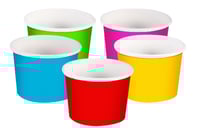 جواد | اكواب ورقية للايسكريم | الوان | مع غطاء قبة...