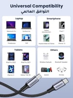 يوجرين | كيبل USB C مضفر 100 واط للشحن السريع من U...