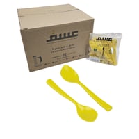 عسق | ملاعق ايسكريم مشطوفة | اصفر | 36 حبة | كرتون...