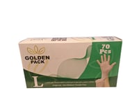 قولدن باك | كرتون قفازات فينيل بلاستيك | بدون بودر...