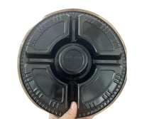 الدعيبل | كرتون علب سوشي دائري | أسود سادة | مع غط...