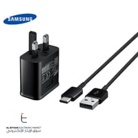 سامسونج | الاصلي شاحن سريع مع سلك تايب سي اسود Sam...