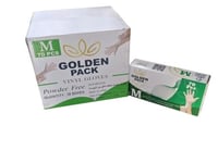 قولدن باك | قفازات فينيل بلاستيك | بدون بودر | غير...