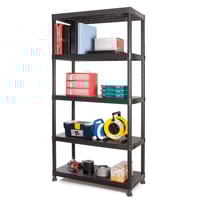 تايج | ارفف تخزين بلاستيك | 5 دور | اسباني | اسود