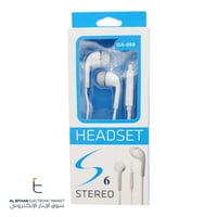 سماعة اذن سلكية ابيض S6 Stereo Headset Earphone Wh...
