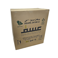 عسق | برطمان | علب بلاستيك مربع | شفاف | رقم 660*8...