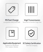سمايل بيرد | سلك شاحن تايب سي الى تايب سي 61 واط م...