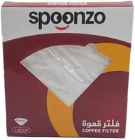 سبونزو | فلترة قهوة ورق | شكل مخروط | ابيض | 40 حب...