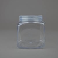 عسق | برطمان | علب بلاستيك مربع | شفاف | رقم 750*8...