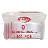 ريكس | كرتون أكياس بسحاب | شفاف | رقم 0 | 4x.6 سم...