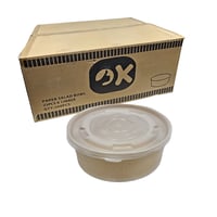 اوكي | زبدية علب ورقية دائري | كرافت | بني | مع غط...