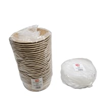 اوكي | زبدية علب ورقية دائري | كرافت | بني | مع غط...