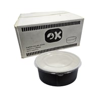 اوكي | زبدية علب ورقية دائري | اسود | مع غطاء شفاف...