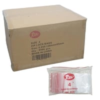 ريكس | كرتون أكياس بسحاب | شفاف | رقم 4 | 8.5x12 س...