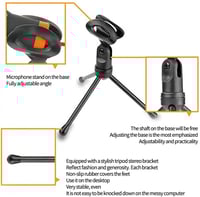 ميكرفون احترافي مع ستاند مكتبي | اسود برتقالي Micr...