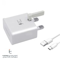 سامسونج | الاصلي شاحن جداري مع سلك تايب سي ابيض Sa...