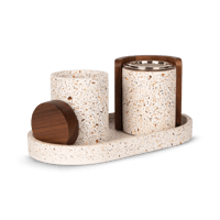 مبخرة "لُجين" – طقم تيرازو كريمي دائري