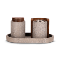 مبخرة "نُور" – طقم تيرازو رصاصي دائري