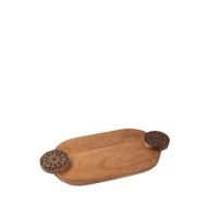 مبخرة "الأصالة" الخشبية – مسطّحة بنقوش تراثية