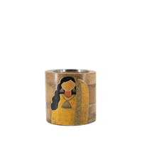 مبخرة ضُحى - خشبية دائرية - أصفر