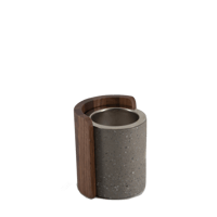 مبخرة تيرازو دائرية مع إطار خشبي | رصاصي