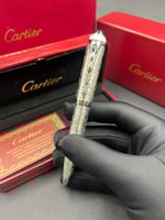 قلم كارتير الباشا- فضي مزخرف