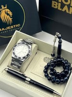 طقم ساعة سبحة وقلم