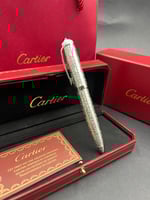 قلم كارتير الباشا- فضي مزخرف