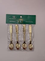 ملاعق شاي ياباني (مشخال) 12 قطعة لون ذهبي