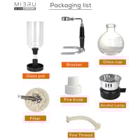 صانعة القهوة بالسايفون 3 أكواب Siphon Coffee Maker...