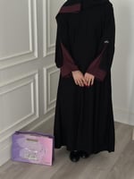 عباية غزل برغندي