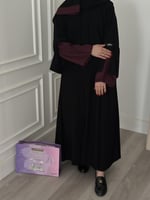 عباية غزل برغندي