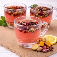 ٣ انواع مختلفه من مشروبات الزهور + عبوه ستيفيا صغي...