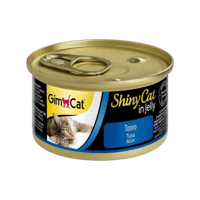جيم كات شايني كات اكل قطط رطب بقطع التونة مع الجلي...